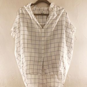 | Madewell | Central TieSleeve Shirt in Windowpane